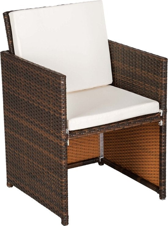 tectake - Geflecht-Gartensitzgruppe Manhatten - inkl. Schutzhülle - schwarz/braun- 403845