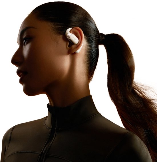 Shokz OpenFit 2 Open-Ear-Sportkopfhörer – Kabellose Ohrhörer – Beige