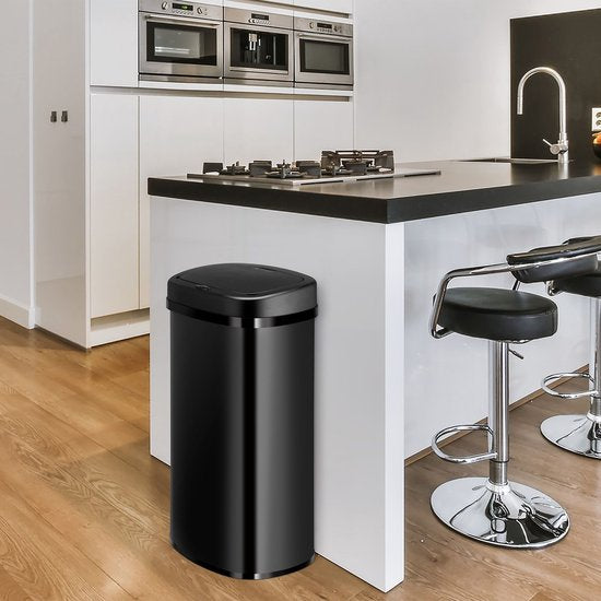 Automatischer Abfallsammler / Abfallsammler / Sensorabfallsammler - 60 Liter - Schwarz - Rechteckig