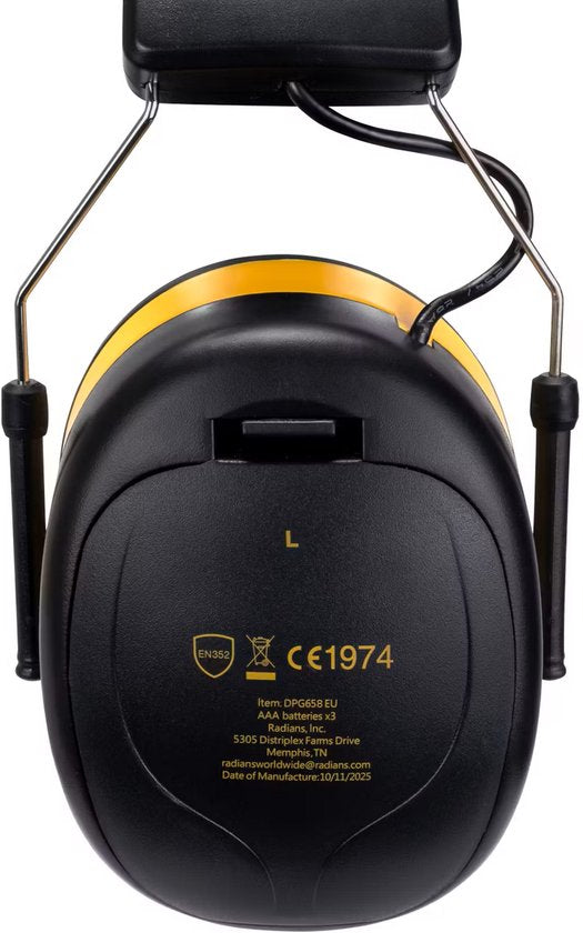 DeWalt DPG658-EU – Gehörschutz – FM – DAB+ – AUX – Akku – Elektronisches Display