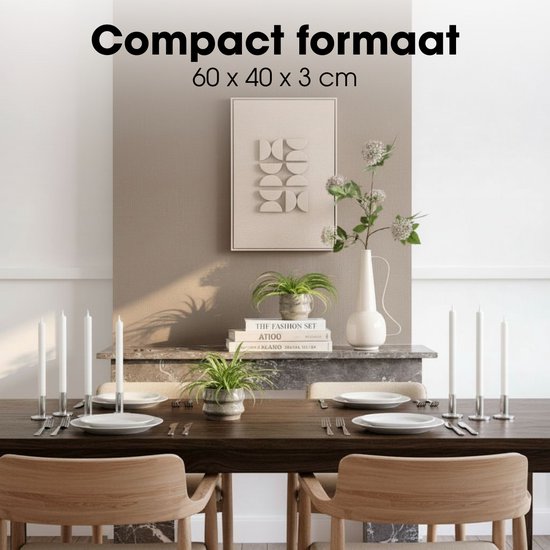 Mica Decorations Wanddekoration – Wandpaneel mit abstrakter Kunst, 60 x 40 x 3 cm – Wohnaccessoire für Wohnzimmer oder Schlafzimmer – Hellgrau