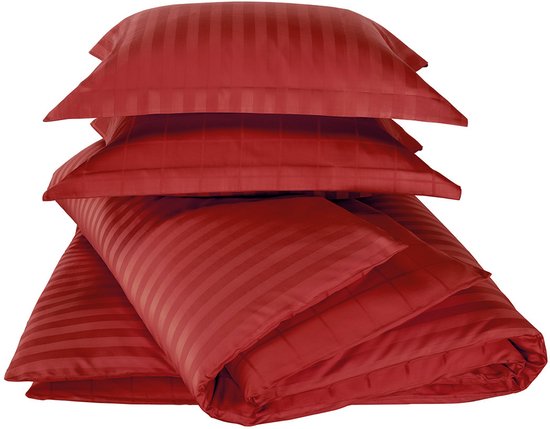 De Witte Lietaer Bettbezug aus Baumwollsatin Zygo – Hotelgröße – 260 x 240 cm – Rot