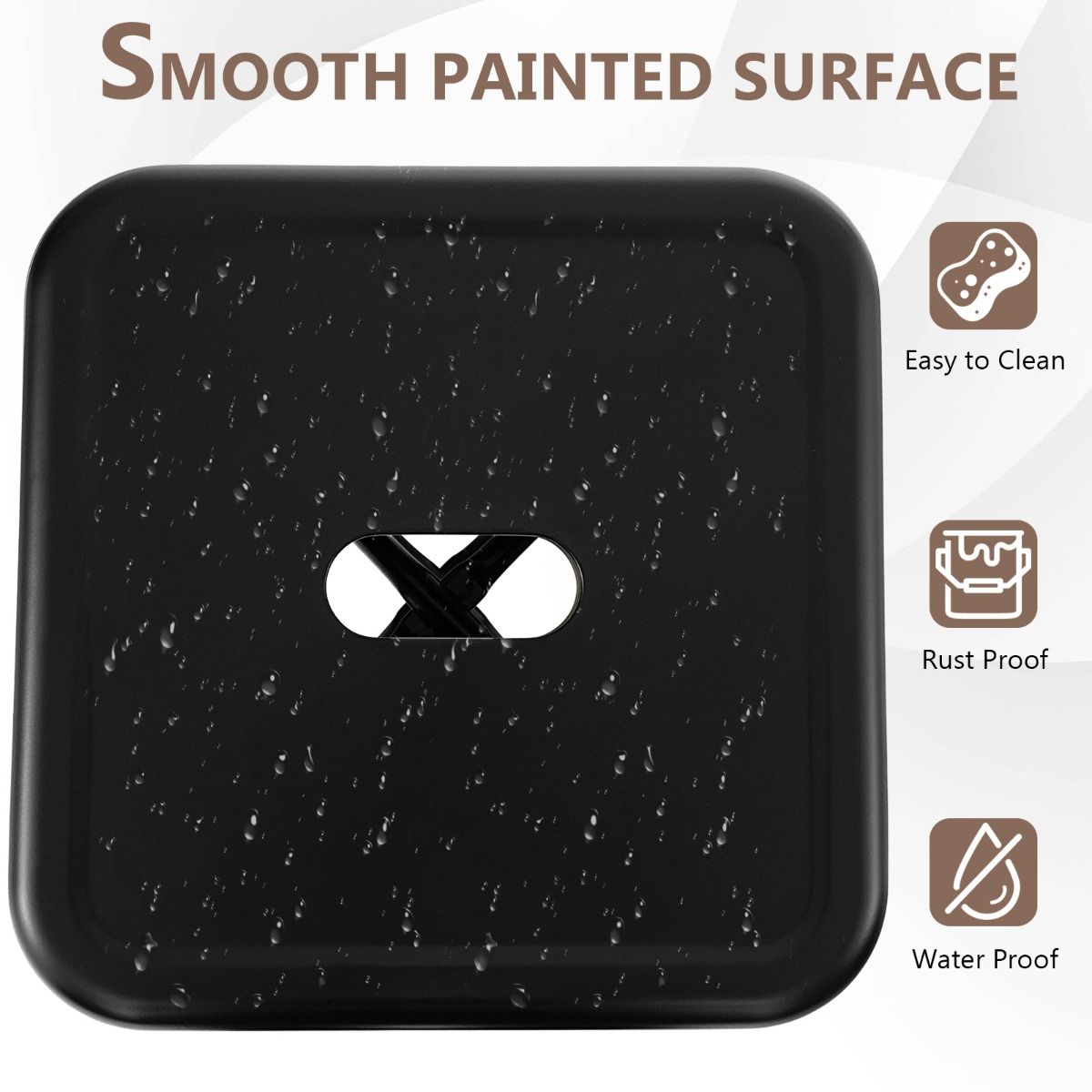 Coast 4-teiliges Barhocker-Set – stapelbar – mit Fußstütze – schwarz – Sitzhöhe 76 cm