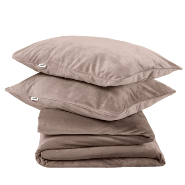 Sjumo Silky Smooth Bettbezug Classic Taupe – 240 x 220 cm – inklusive 2 Kissenbezüge 60 x 70 cm