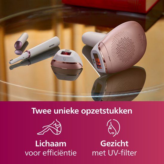 Philips Lumea IPL 7000 Serie – IPL-Haarentfernungsgerät – 2 Aufsätze mit Trimmer – BRI921/00