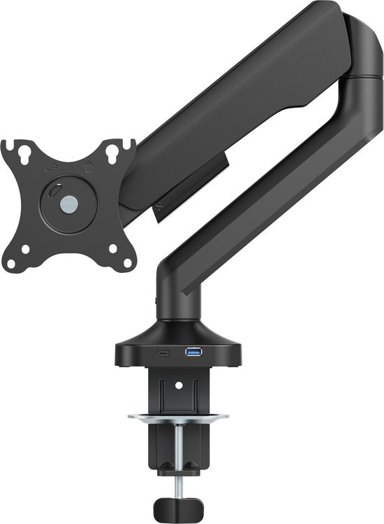 VDD Gaming - Monitorarm - Monitorarm - Monitorhalterung - Höhenverstellbar - Für 1 Bildschirm - Ergonomisches Design - Schwarz