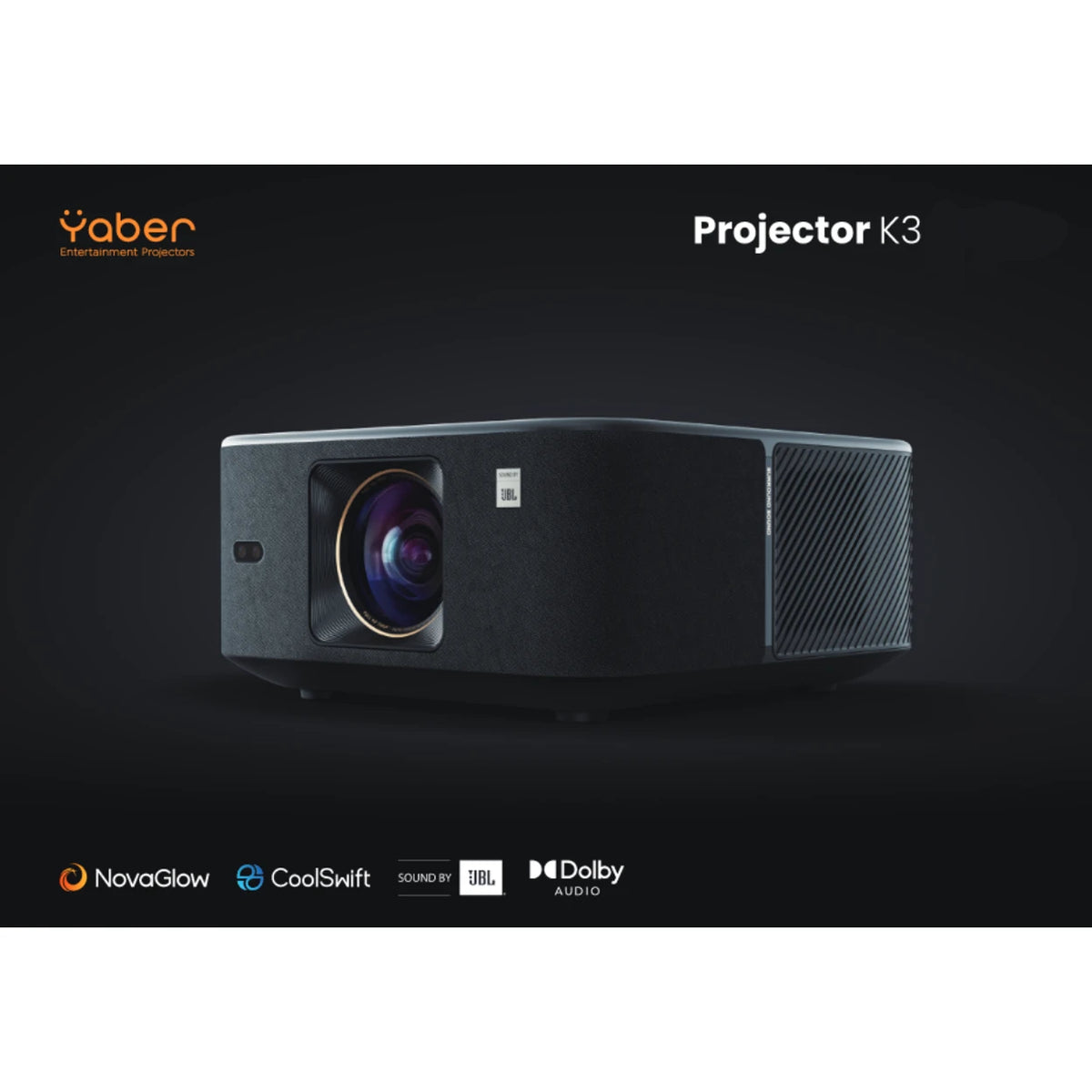Yaber K3 Smart-Projektor – Full HD 1080p – Google TV – JBL Audio & Dolby Audio – Automatische Bildkorrektur – WLAN & Bluetooth