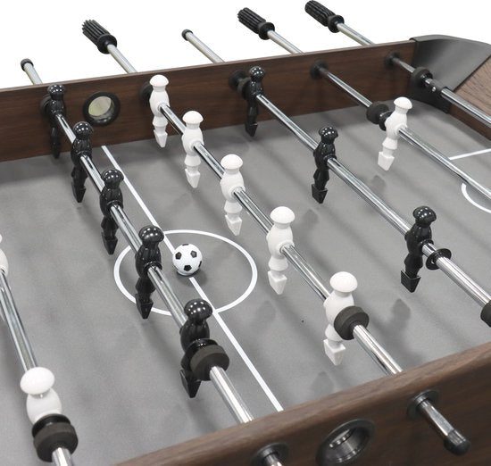 Cougar Striker Tischfußball – Dunkelbraun/Schwarz – Luxuriöser Tischfußball mit verstellbaren Beinen, Ballrückführung und Punktanzeige – Für 2 bis 4 Spieler