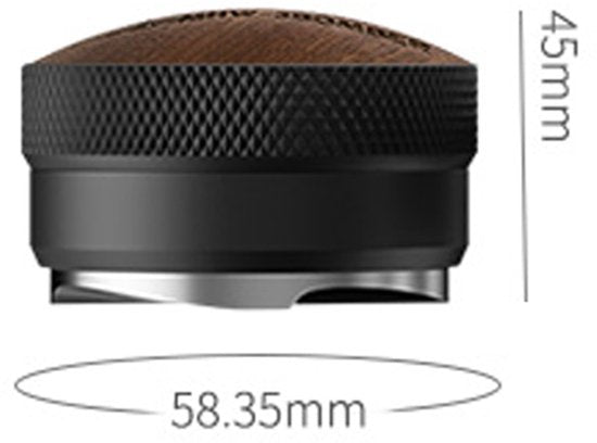 MHW-3BOMBER CD-Kaffeeverteiler – 58 mm Verteiler mit einstellbarer Höhe und Holzoptik