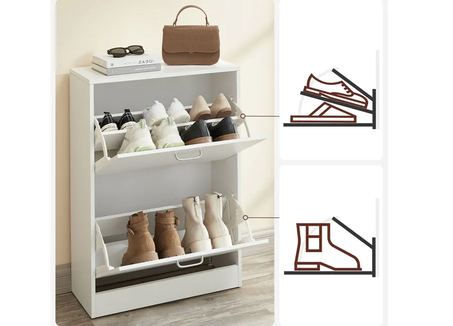 Home & Comfort Stilvoller und kompakter Schuhschrank mit 2 Schubladen