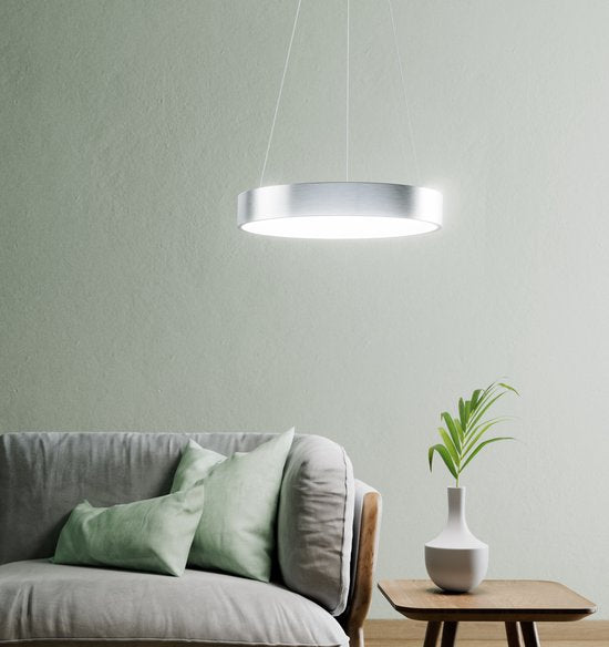 Ledvance - Pendelleuchte mit Biorythmus-Funktion - 450 mm - Aluminium - Dimmbar - 2200-5000 K - 500 lm - Silber