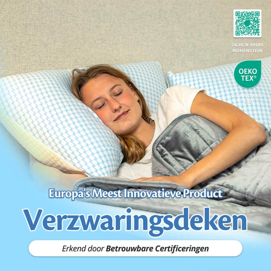 Ella Gewichtsdecke 5 kg – Samt & Sherpa-Fleece Gewichtsdecke OEKO-TEX – Weighted Blanket 135 x 200 cm – Gewichtsdecke – Grau