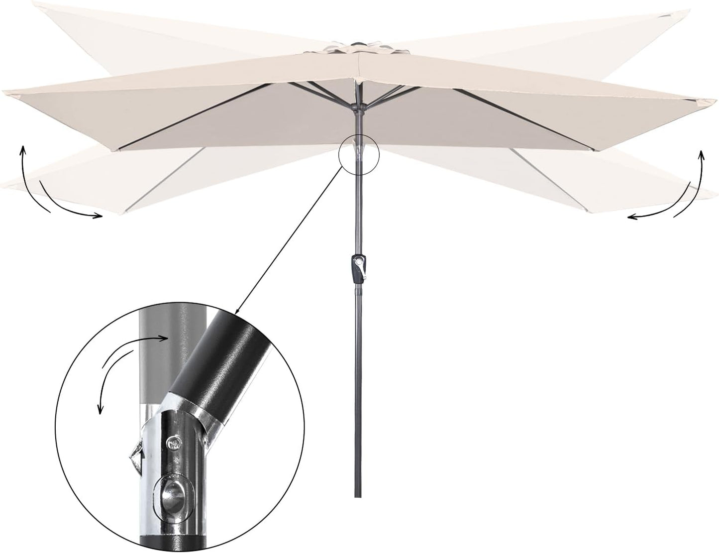 Angel Living Sonnenschirm - Rechteckig - 200 x 300 cm - Beige