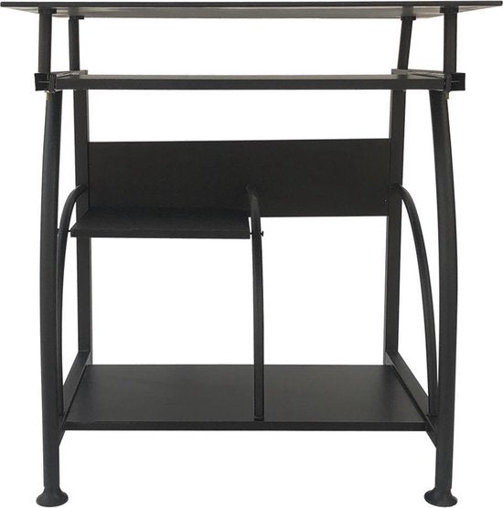 Schreibtisch Laptop-Computertisch - platzsparend - 70 cm x 50 cm - schwarz