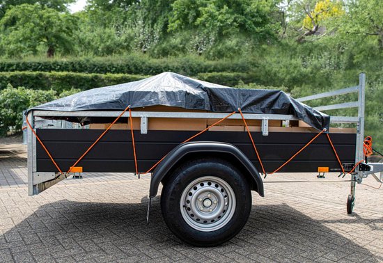 BLACK+DECKER Zurrgurt 15 Meter - Inkl. Zurrgurt Oproller - Zurrgurt - Transportseil - Elastisches Seil - mit reflektierenden Teilen - Transportmanagement - Nylon/ Kunststoff - Orange/Schwarz