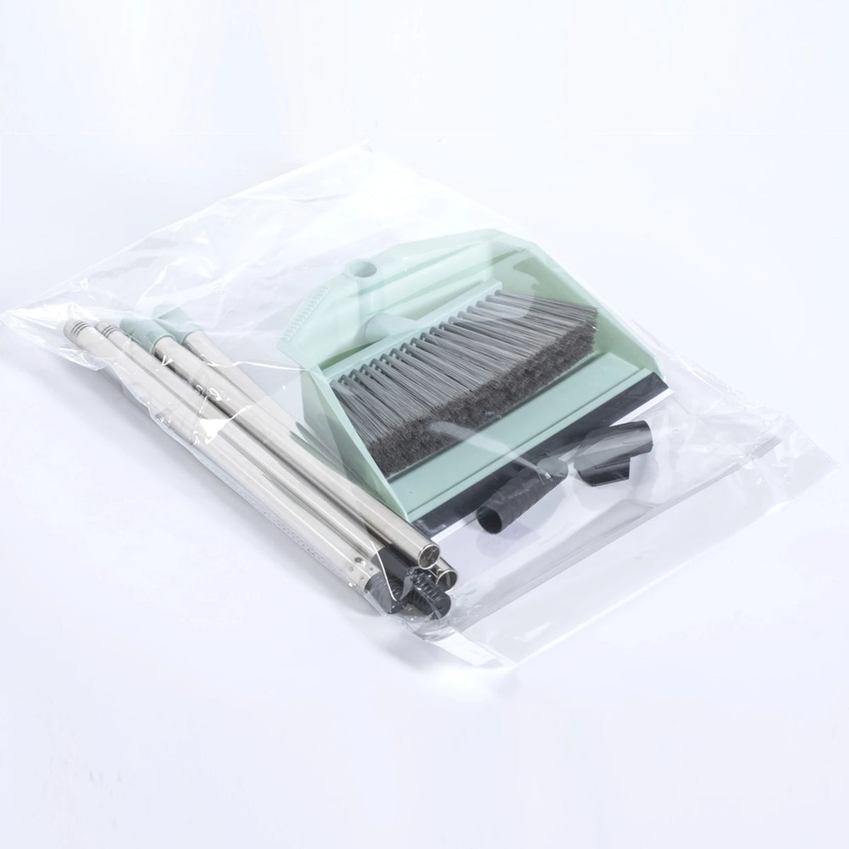 Handkehrset Blau – 70 cm Stiel – 25,5 cm breite Kehrschaufel – 80 mm Borsten