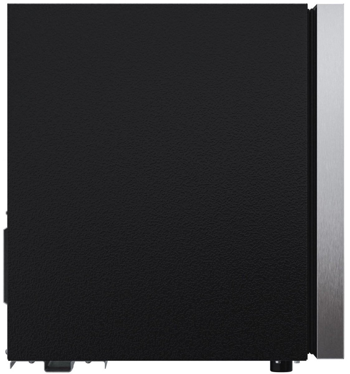 KitchenBrothers Getränkekühlschrank 36 l – Minikühlschrank mit Glastür – 60 Dosen – 3–16 °C – 42 dB – 43 x 41 x 47 cm – Schwarz