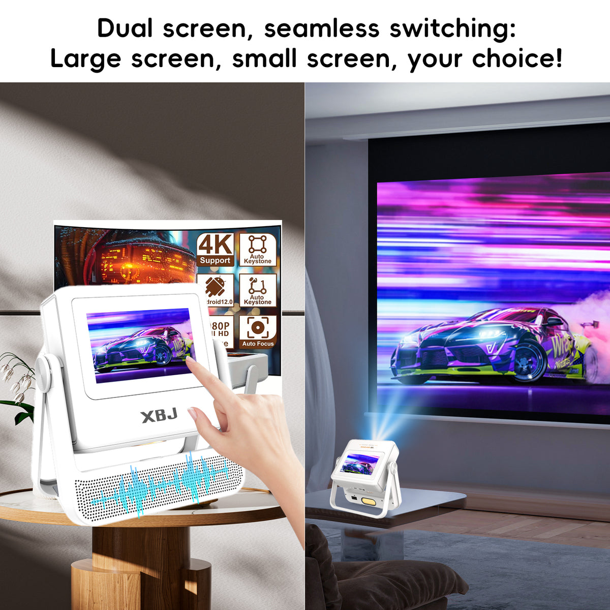 XBJ-Outdoor-Projektor mit Touch-Tablet – 300-Zoll-Riesenbildschirm für das Heimkino
