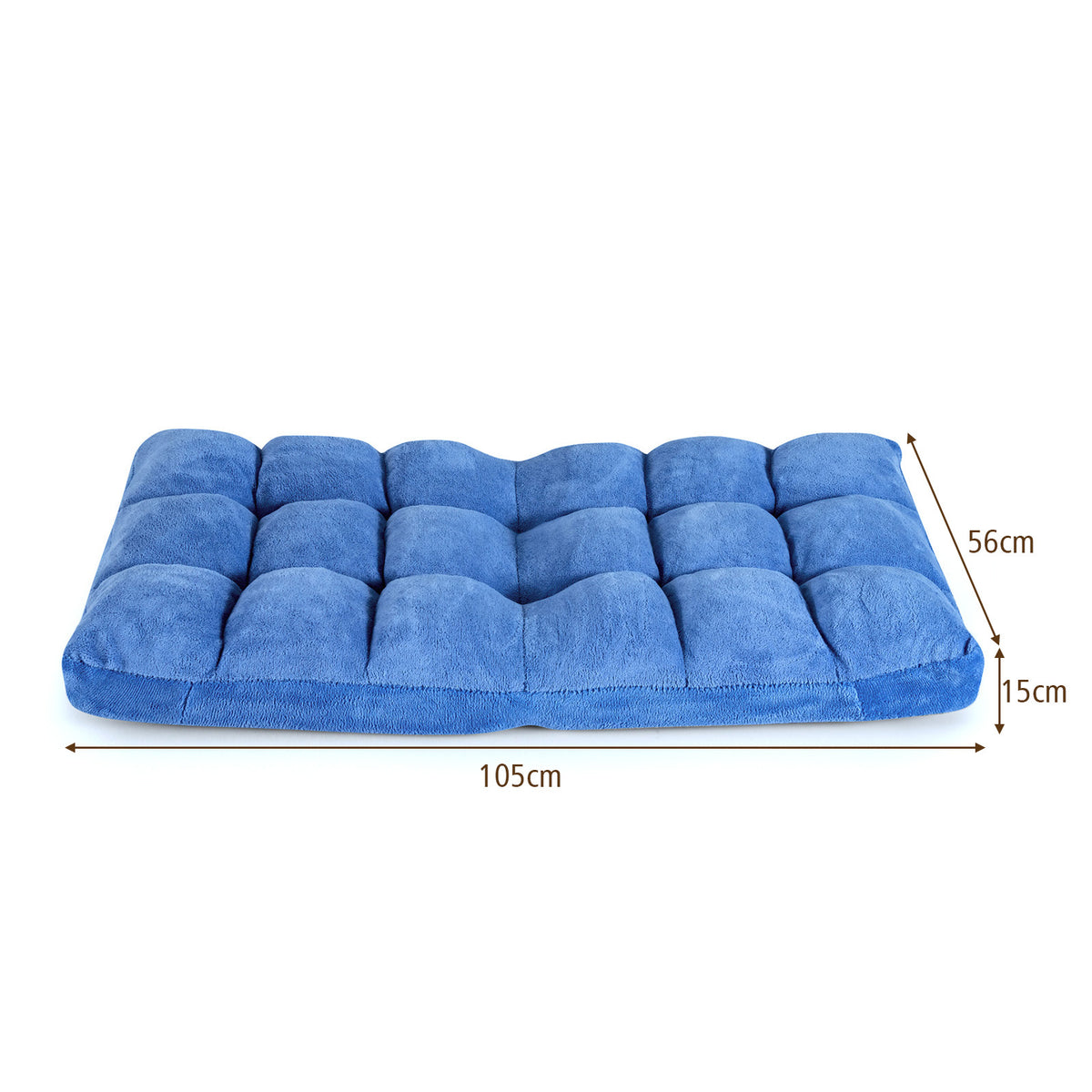 Coast Bodensessel Verstellbarer Bodensessel mit Rückenlehne Pflugkissen 105 x 56 x 15 cm blau