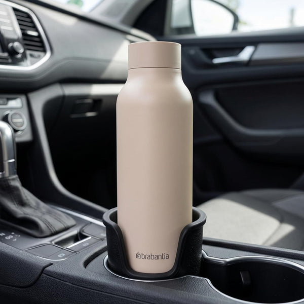 Brabantia Trinkflasche 600 ml – isoliert, mit Klickverschluss – 7,2 x 24 cm