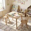 Coast Kindertisch mit 2 Stühlen – Natur – 60 x 60 x 43,5 cm