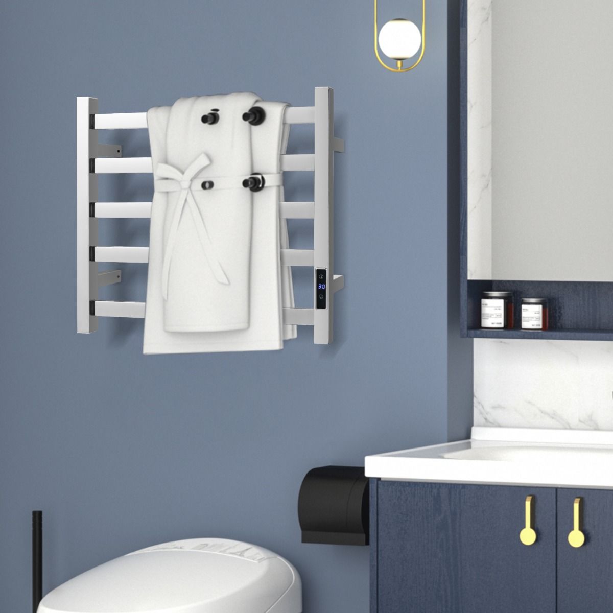 Coast Handtuchwärmer - bis zu 60°C - 55 x 11 x 45 cm - Silber