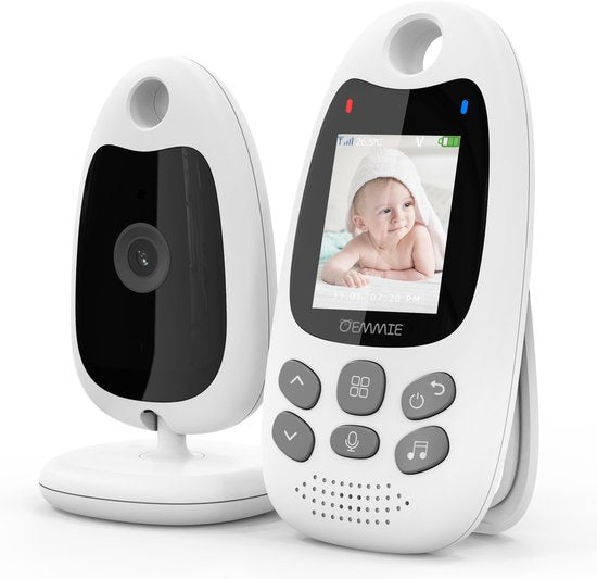 Oemmie Babyphone - Babyphone mit Kamera - Babyphone - Babykamera - Video & Audio - Nachtsicht - Weiß