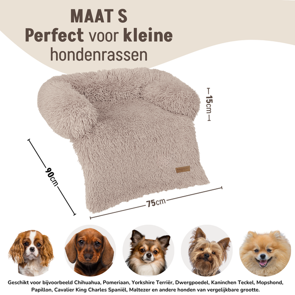 Von Cee Cee: Hundebett & Möbelschutz – Abnehmbarer Bezug – Mokka/Taupe