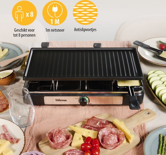 Tristar Gourmet Set - RA-2746 - 1400W - Griddle 8 Personen - Inkl. 8 Pfannen - PFAS-frei