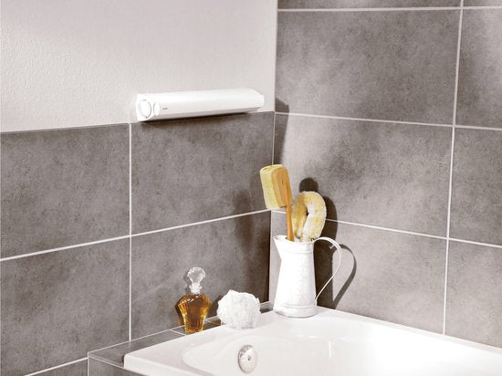 Leifheit Wandtrockner Rollfix 210 Longline – 21 m Trockenlänge – zum Aufhängen – weiß