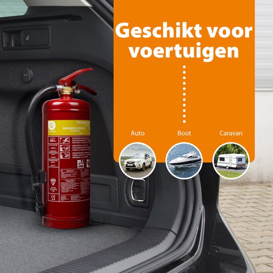 Smartwares FEX-15230 – Schaumfeuerlöscher 3 l – inkl. Aufhängebügel – Brandklassen A und B – BSI-zertifiziert