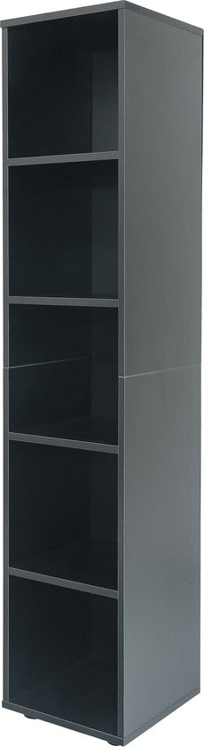 Säulenschrank mit 5 offenen Fächern – Aufbewahrungsschrank für Bad, Schlafzimmer und Flur