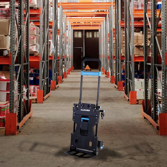 ALDORR 2-in-1 klappbarer Sackkarren und Transportwagen – Tragkraft des Transportwagens max. 150 kg und des Sackkarren max. 75 kg - Zusammenklappbarer Transportwagen – Zusammenklappbarer Möbelroller – Handwagen – Lagerwagen – Möbelroller