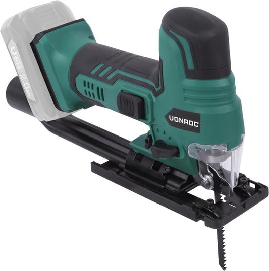 VONROC Akku-Stichsäge VPower 20V - Ergonomischer T-Griff - Einstellbare Geschwindigkeit & Schnittwinkel - Ohne Akku & Ladegerät