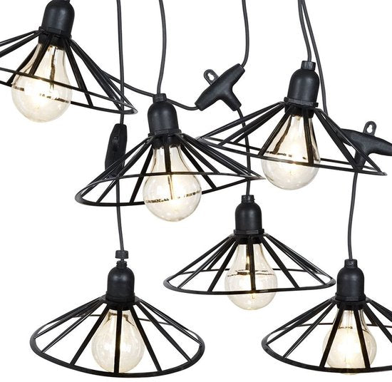 Vilde – LED-Gartengirlande für den Außenbereich – 6 Lampen – 5,5 m – Timer-Funktion