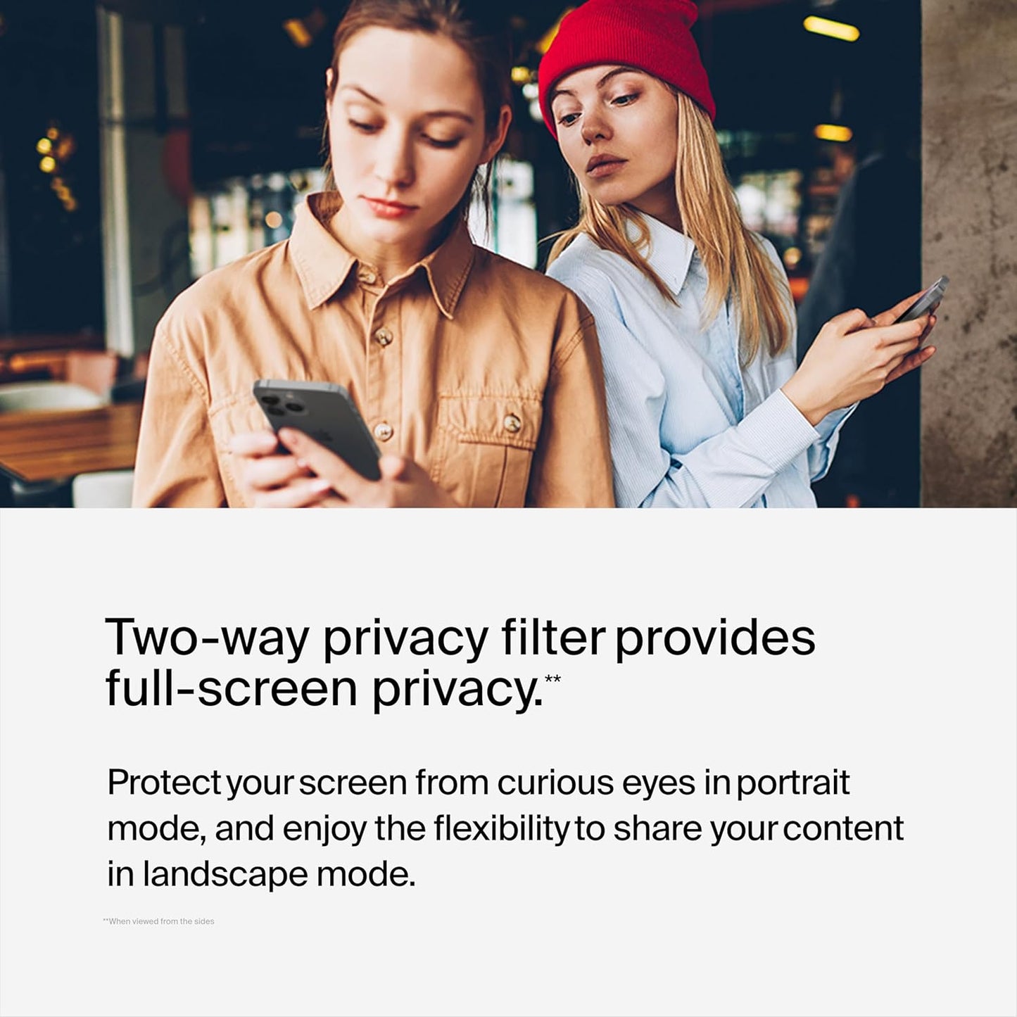 Belkin Privacy TempeRedGlass Displayschutzfolie für iPhone 14 Pro - 20 x 100 mm - Schwarz - Antimikrobiell, kratzfest und fingerabdruckabweisend