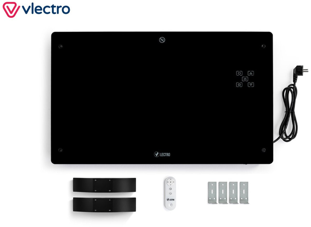 Vlectro Heizpaneel - Mit einstellbarem Timer - Schwarz