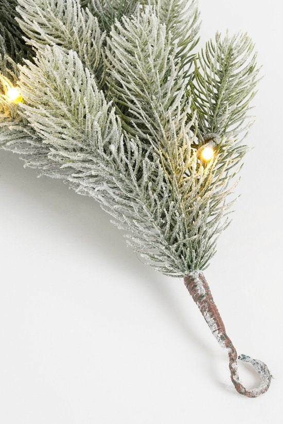 Black Box Trees Nagoya Weihnachtsdekoration – Girlande mit 40 warmweißen LED-Lämpchen und Timer-Funktion – Weihnachtsgirlanden für Kamin, Treppe oder Türpfosten – Grün, matt – L 270 x Ø 20 cm
