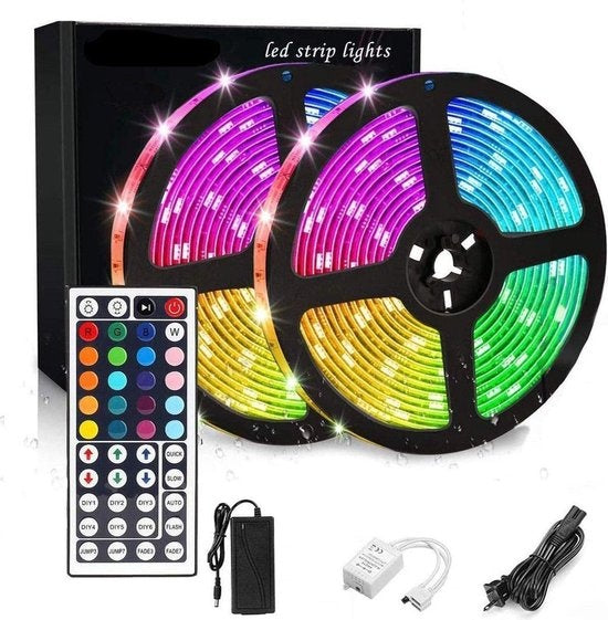 Wick Waterproof LED Light Strip 10 Meter - 16-Farben-Lichtleiste - dimmbar - inklusive 44-Tasten-Fernbedienung