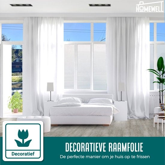Homewell Raamfolie HR++ 90x300cm - Zonwerend & Isolerend - Anti inkijk - Statisch - Matglas