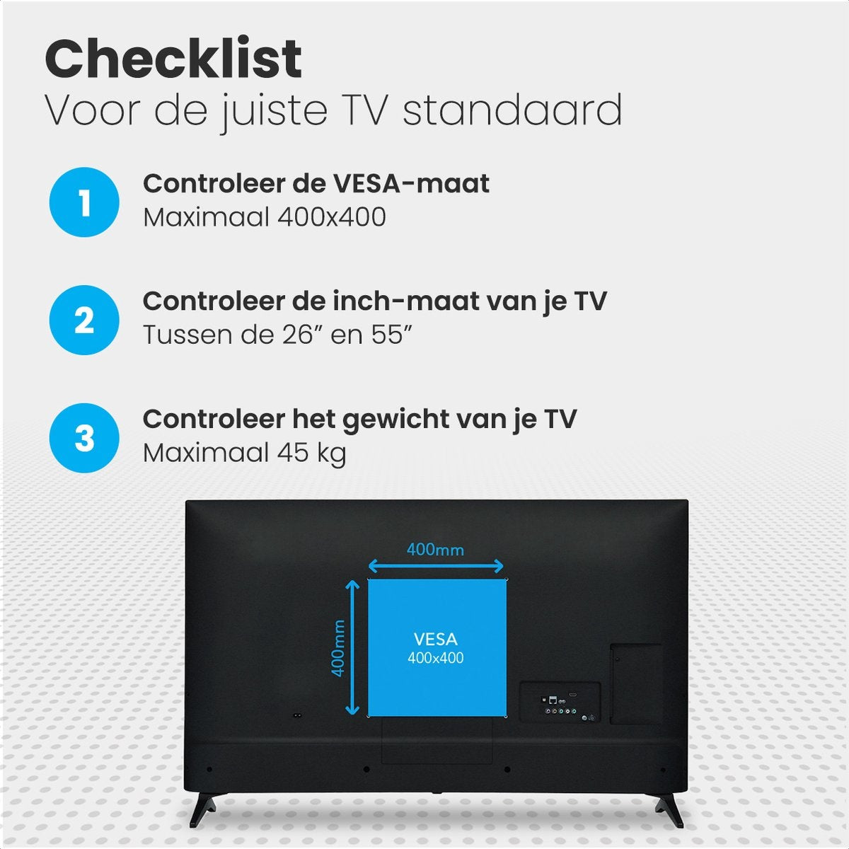 Auronic TV Stand - TV-Fuß - drehbar - verstellbar - neigbar - 26 bis 55 Zoll - Schwarz