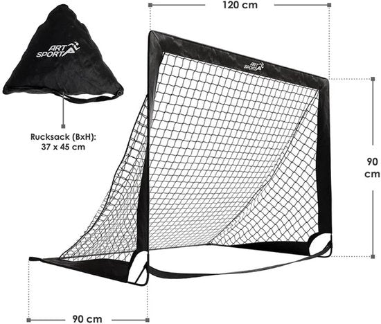 Pop-up-Fußballtor Goal Master - 2er-Set - Schwarz