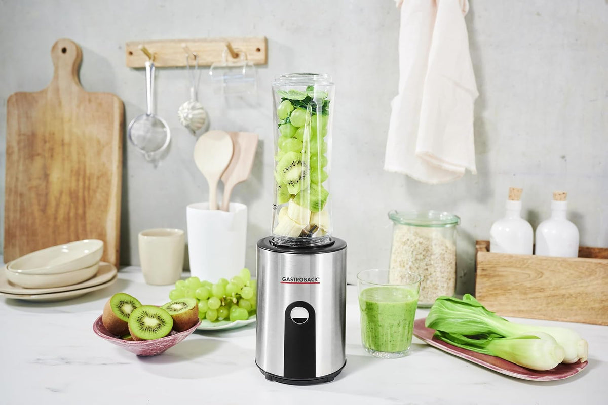 Gastroback 41033 Design Smoothie-Mixer Mix & Go – 0,6 Liter – 300 W – Edelstahl