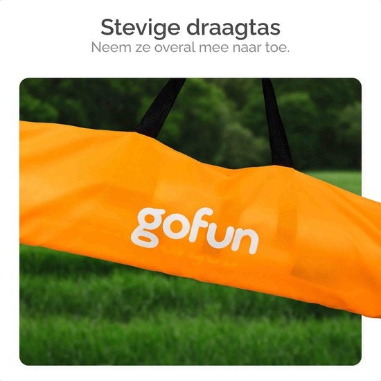 Gofun Fußballtor 2er-Set - Fußballtore - Fußballtor - Fußballtore für Kinder - faltbar - 90 x 60 x 60 cm - Schwarz/Orange