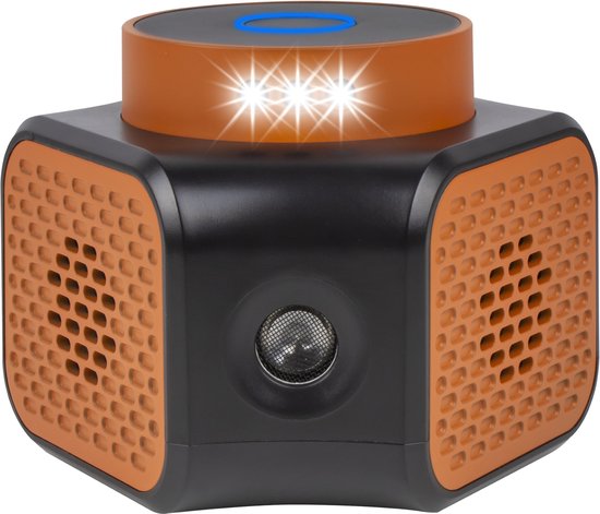 Nuvance Mäusevergrämer – Ultraschall-Vergrämer – Ratten- und Schädlingsvergrämer – 360 Grad & 4 Modi – Mäusebekämpfung – Orange