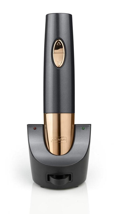 Cuisinart – Elektrischer Korkenzieher – Wiederaufladbarer Weinöffner – Flaschenöffner – Schwarz