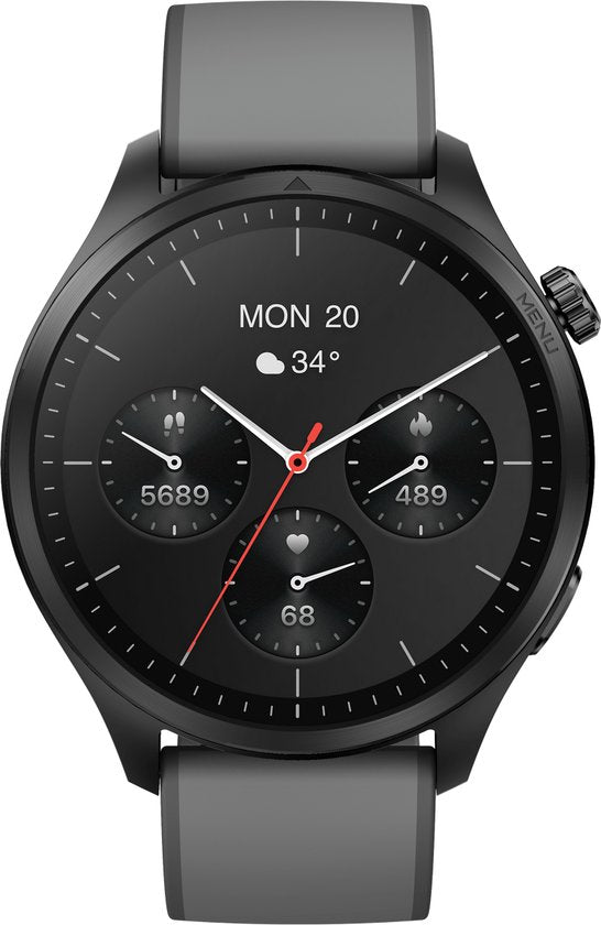 Otiume Modern Pulse GTR1 – Smartwatch – 46 mm AMOLED-Display – Dual-GPS – Telefonieren über Bluetooth – Schwarz
