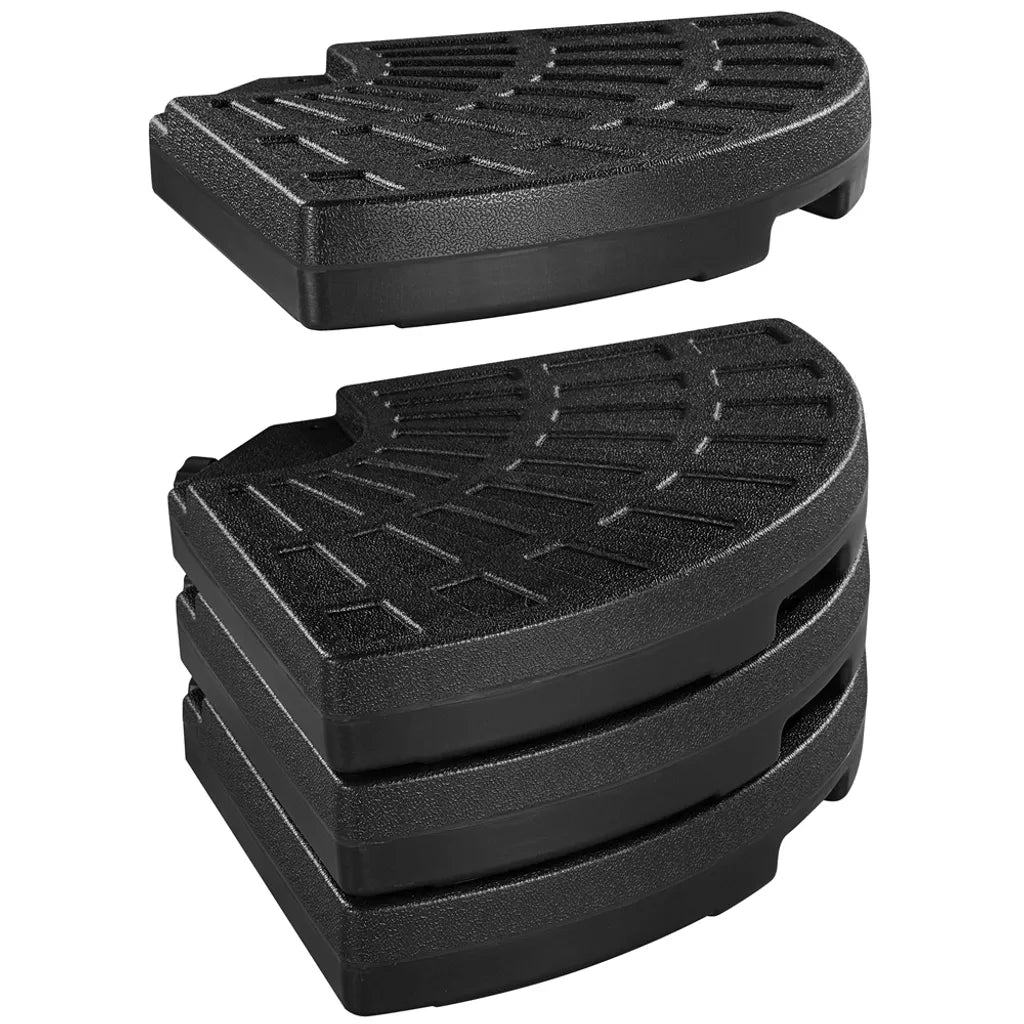 Yaheetech Sonnenschirmständer, 4-teiliges Set – Schwarz – Befüllbare Sonnenschirmgewichte für Schwebeschirme bis zu 66 kg Sand oder 52 kg Wasser