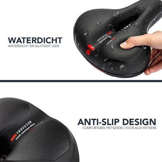 AchatÃ© Fietszadel - Unisex - Extra Comfortabel - Ventilerend - Incl. Zadelhoes en Installatiemateriaal