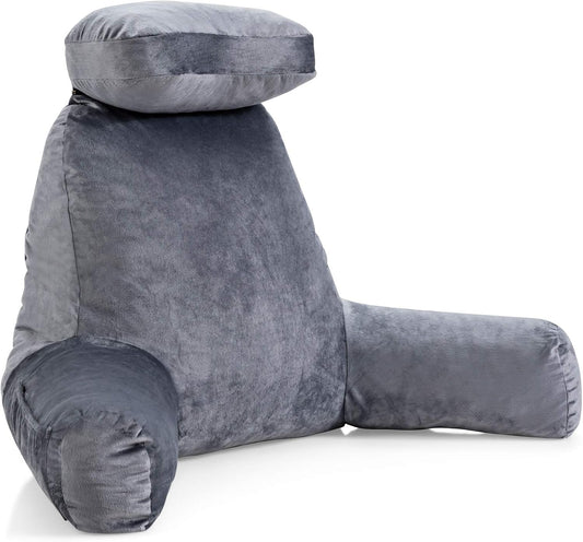 Coast Lesekissen mit Nackenrolle - Relax-Kissen - Mit Stützarmen - Grau